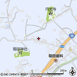 茨城県笠間市稲田922周辺の地図