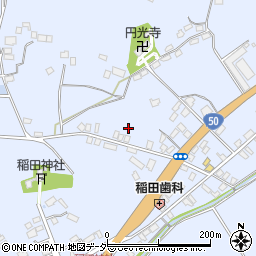 茨城県笠間市稲田909周辺の地図