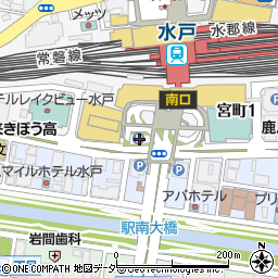 水戸駅南口広場駐車場周辺の地図