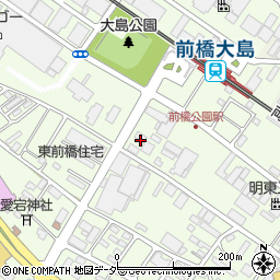 群馬県前橋市天川大島町1203周辺の地図