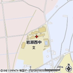 桜川市立岩瀬西中学校周辺の地図