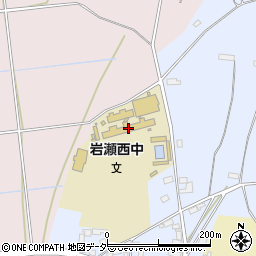 桜川市立岩瀬西中学校周辺の地図