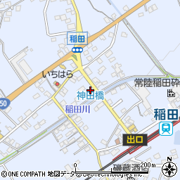 茨城県笠間市稲田2354周辺の地図