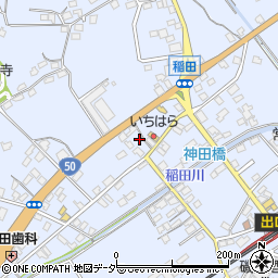 茨城県笠間市稲田1415周辺の地図