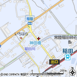 茨城県笠間市稲田2358周辺の地図