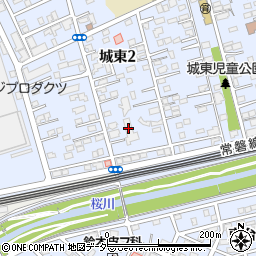 鍵屋の緊急隊・水戸城東店周辺の地図
