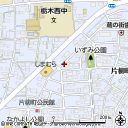 栃木県栃木市片柳町周辺の地図