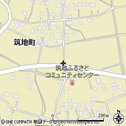 茨城県水戸市筑地町周辺の地図
