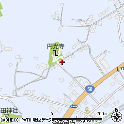 茨城県笠間市稲田1383周辺の地図