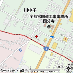 栃木県下野市川中子3326周辺の地図