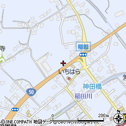 セブンイレブン笠間稲田店周辺の地図