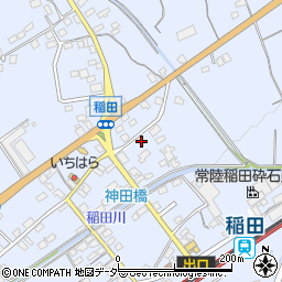 茨城県笠間市稲田4112周辺の地図
