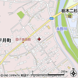 栃木県栃木市平井町117周辺の地図