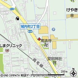 幸楽苑栃木城内店周辺の地図