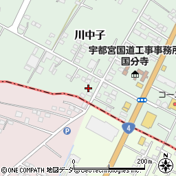 栃木県下野市川中子2周辺の地図