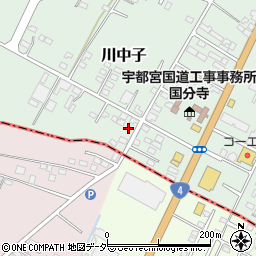 栃木県下野市川中子3-56周辺の地図