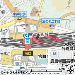 茨城県水戸市周辺の地図