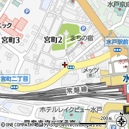 オリックスレンタカー水戸駅前店周辺の地図