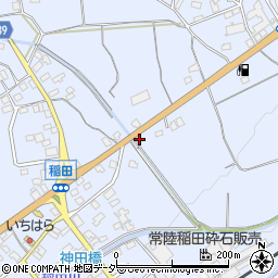 茨城県笠間市稲田3177周辺の地図