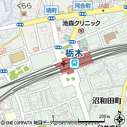 個室空間 湯葉豆腐料理 千年の宴 栃木駅店周辺の地図