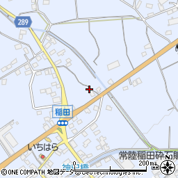 茨城県笠間市稲田4075周辺の地図