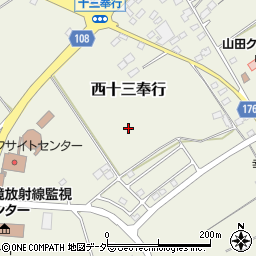 茨城県ひたちなか市西十三奉行周辺の地図