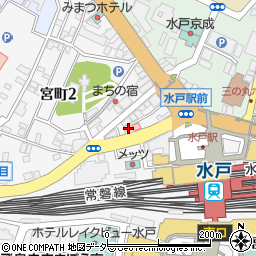 茨進ハイスクール　水戸駅前校周辺の地図