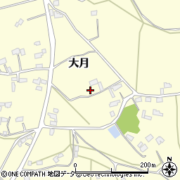 茨城県桜川市大月周辺の地図