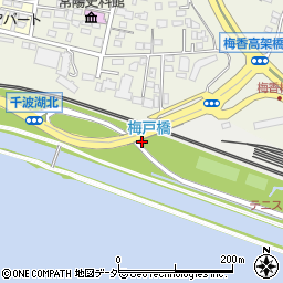 梅戸橋周辺の地図