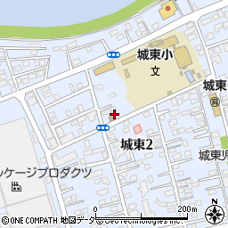 茨城県水戸市城東周辺の地図
