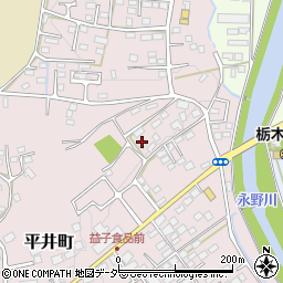 栃木県栃木市平井町100周辺の地図