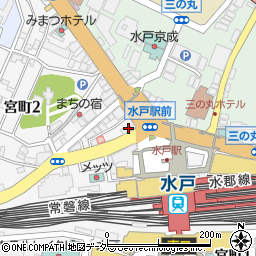 くらや　水戸駅前店周辺の地図