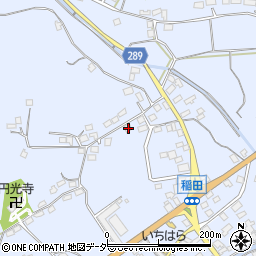 茨城県笠間市稲田4050周辺の地図