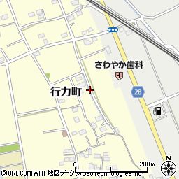 群馬県高崎市行力町周辺の地図