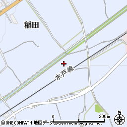 茨城県笠間市稲田2680周辺の地図