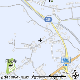 茨城県笠間市稲田4046周辺の地図