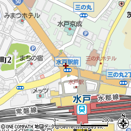 水戸駅前周辺の地図