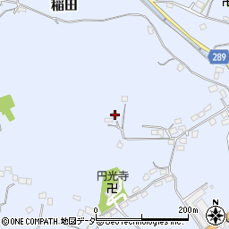 茨城県笠間市稲田4155周辺の地図