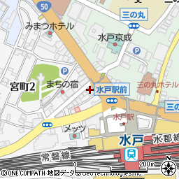 バトロコ水戸駅前周辺の地図