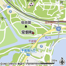茨城県水戸市常磐町周辺の地図