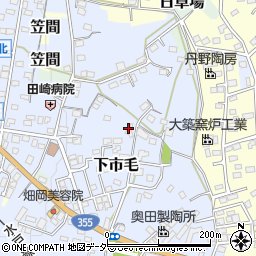 笠間市役所　笠間の家周辺の地図