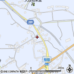 茨城県笠間市稲田4032周辺の地図