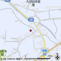 茨城県笠間市稲田4039周辺の地図