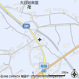 茨城県笠間市稲田4016周辺の地図