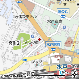 茨城地のもの わらやき料理 たたきの一九 水戸店周辺の地図