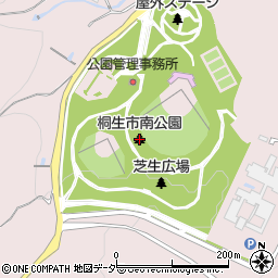 桐生市南公園周辺の地図