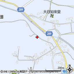 茨城県笠間市稲田4202周辺の地図