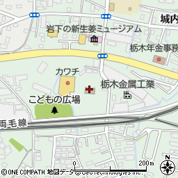 栃木市役所　こどもサポートセンター周辺の地図