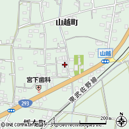 栃木県佐野市山越町周辺の地図
