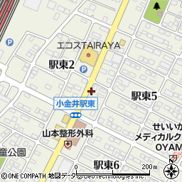 栃木県下野市駅東周辺の地図